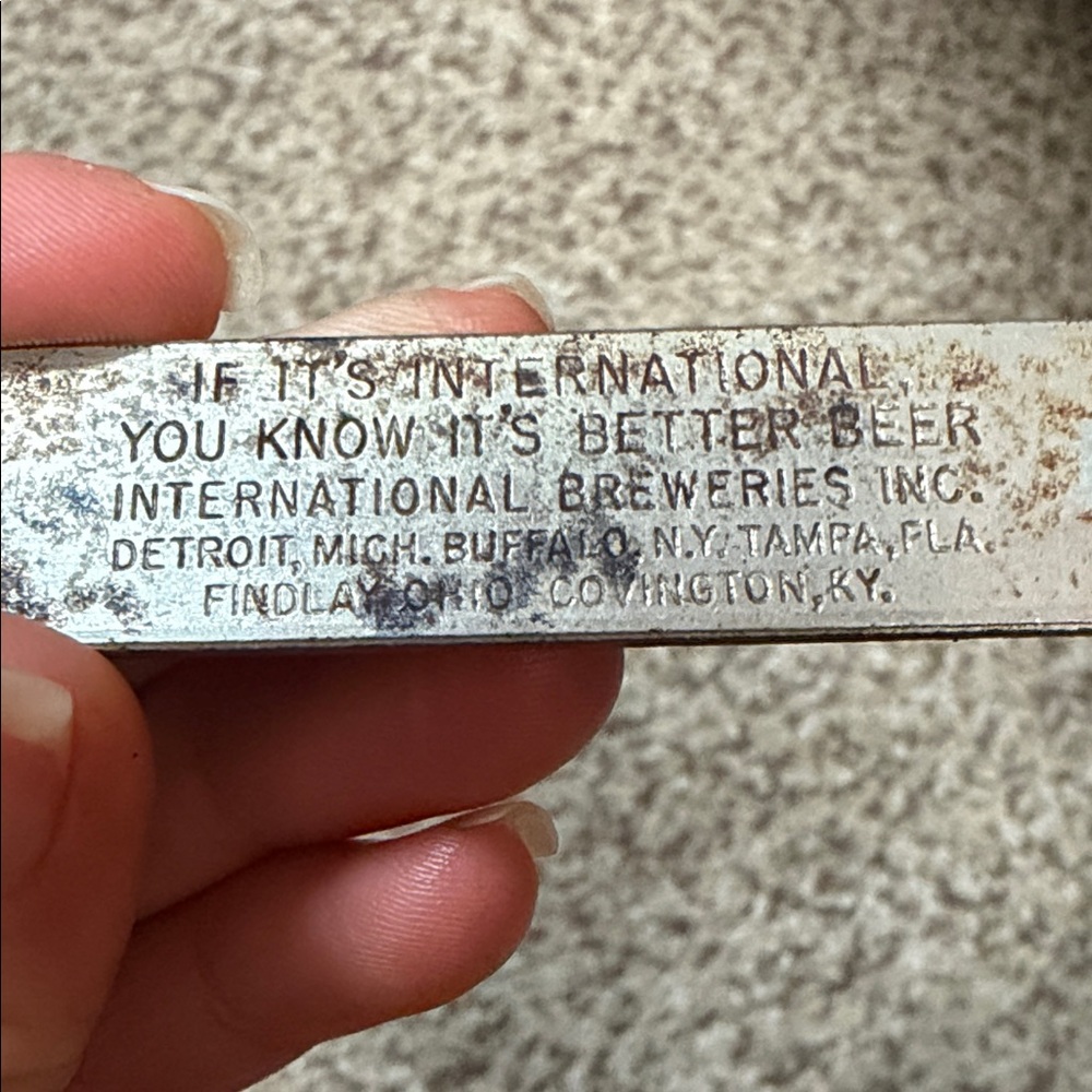Iroquois Frankenmuth Old Dutch Bavarian's Silver Bar vintage Bottle Opener - Picture 11 of 12